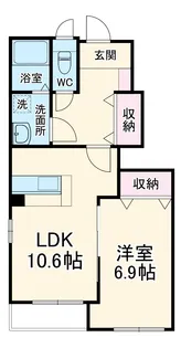 ベルクラージュ【1階】の間取り