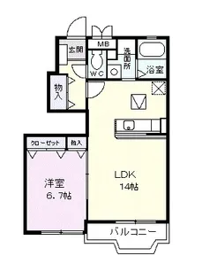 セレノアロッジオ【1階】の間取り
