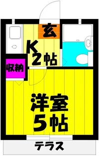 コーポ大内【104号室】の間取り