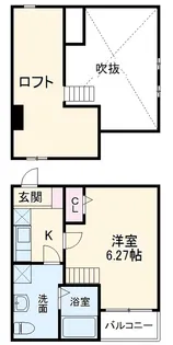ビルーチェB棟【2階】の間取り