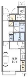 レオパレスレキア【105号室】の間取り