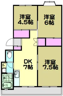鴨下コーポラス【304号室】の間取り