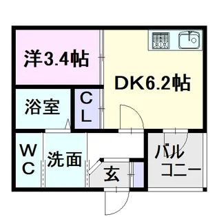 ハーモニーテラス森末町Ⅲ【1階】の間取り