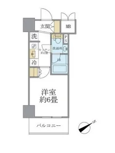 レスピール川崎【11階】の間取り
