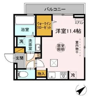 イフィセント港南台【2階】の間取り