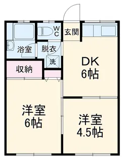 北鎌倉グリーンハイツ1【1階】の間取り