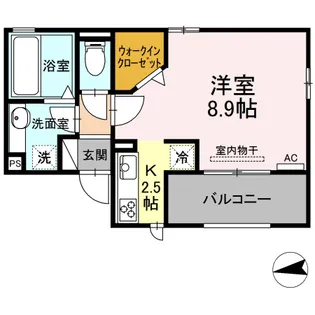 フィオーレ東田【201号室】の間取り