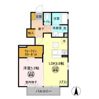 ピアヒルズ桜ヶ丘 A【1階】の間取り