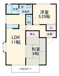 ウィンディア参番館【101号室】の間取り