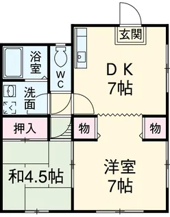 第1秦ハイツ【202号室】の間取り