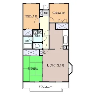 エスポアール高森【4階】の間取り