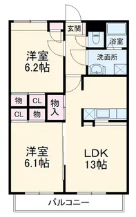 トレインロード【2階】の間取り