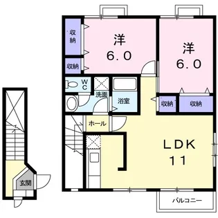 フォンテーヌ【2階】の間取り