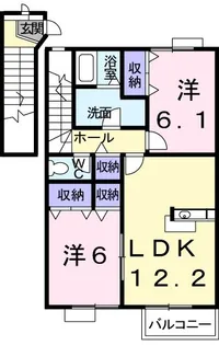 ドリームハイツB【2階】の間取り