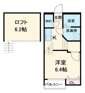 Creo八田参番館【2階】の間取り