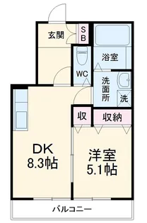 ユアメゾン梅津北【1階】の間取り