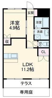 レフィナードN.K【105号室】の間取り