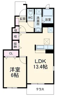 オンブラージュ【1階】の間取り