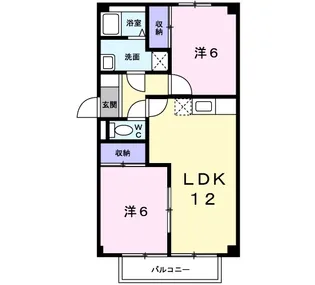 ドリームタウンB【2階】の間取り