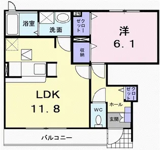 ラ ソレイユ【1階】の間取り