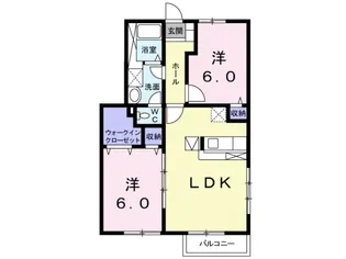 メリーパレス A【1階】の間取り
