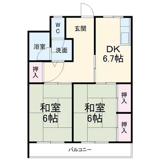 マンション川原【302号室】の間取り