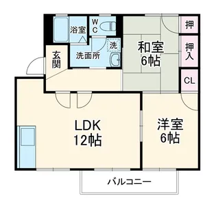 サンリバー【A201号室】の間取り