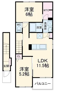 ラウレア A【2階】の間取り