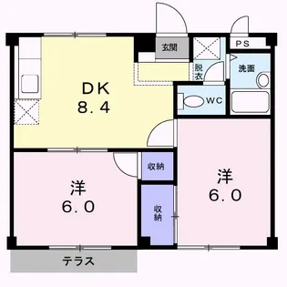 サンハイツT【1階】の間取り