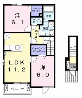 スウィート コテージⅢ A【2階】の間取り