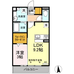 イレブン エントピア【2階】の間取り