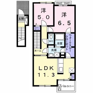 ビカム【2階】の間取り
