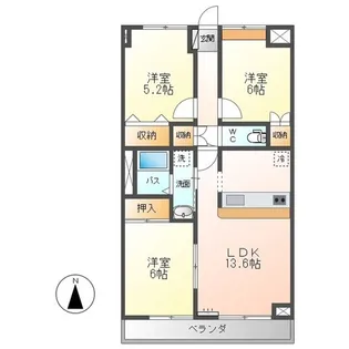 ヴィンテージ水戸【2階】の間取り