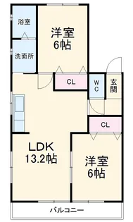リバーサイド庄内Ⅱ【103号室】の間取り