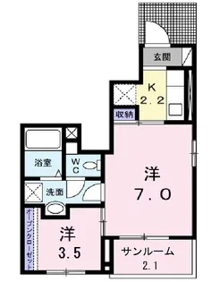 ルミエール コート【1階】の間取り