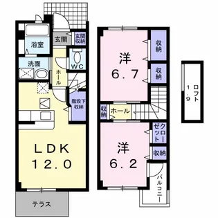 セレーノ本宿B【1階】の間取り