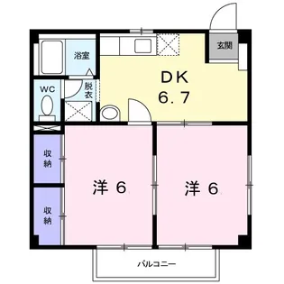 ウィステリアⅡ【2階】の間取り