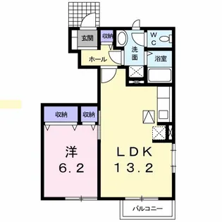 ソレアードプラーサA【1階】の間取り