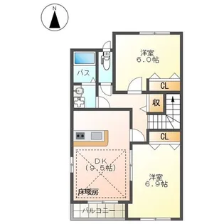 アランテ【205号室】の間取り