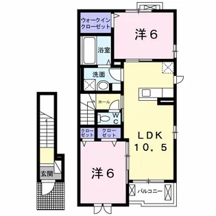 アヴェニュー西原B【2階】の間取り