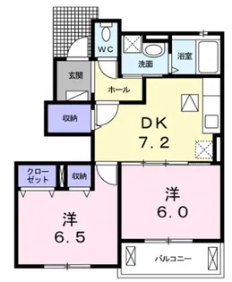 パレス ジェリカⅡーA【1階】の間取り