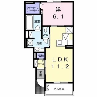 エスポワール 真伝 Ⅰ【1階】の間取り