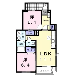 ソンレイルS【1階】の間取り