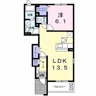 グリーンパーク 弐番館【1階】の間取り