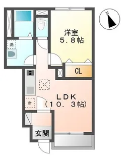 ディアコート彩(いろどり)【1階】の間取り