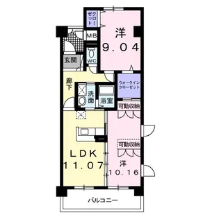 アーデントグレイス【2階】の間取り