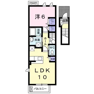 サン ウェスト【2階】の間取り