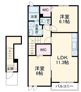 メゾン・ド・ラフィーネⅡ【2階】の間取り