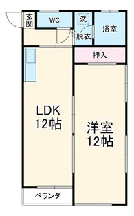 朝日堂コーポ【201号室】の間取り