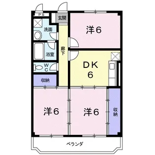 メゾンサワダ【3階】の間取り